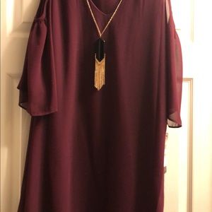 Cold shoulder Macy’s dress.